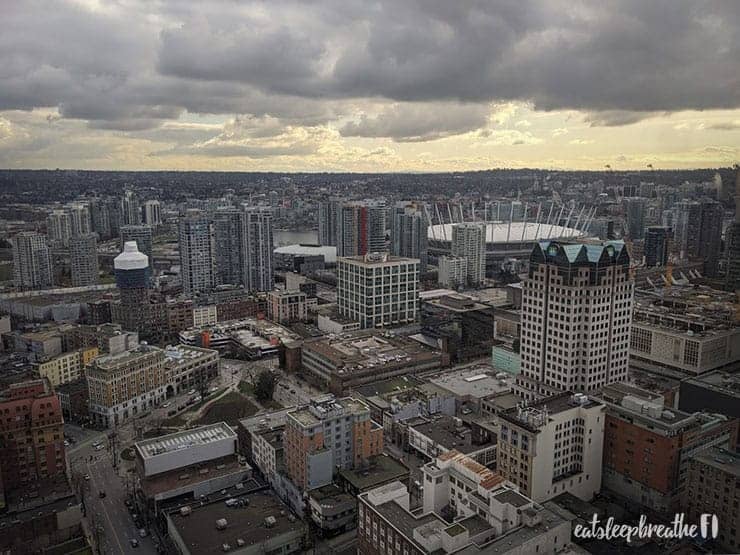 downtown vancouver from the lookout