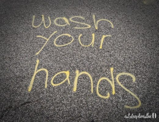 wash your hands chalk scribble
