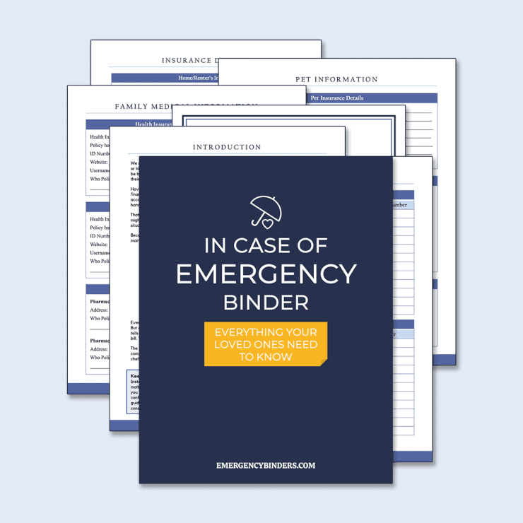 family emergency binder