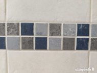 shower grout after grouting closeup